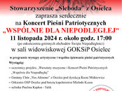 Zapraszamy na Koncert Pieśni Patriotycznych "Wspólnie dla Niepodległej"