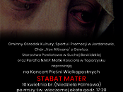 Zaproszenie na Koncert Pieśni Wielkopostnych „Stabat Mater”