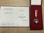 Dyrektor GOKSiP Jordanów z ministerialną odznaką