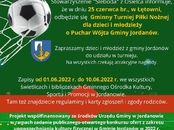 Zaproszenie na Gminny Turniej Piłki Nożnej o Puchar Wójta Gminy Jordanów