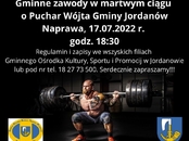 Zapraszamy na Gminne zawody w martwym ciągu