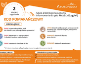 Otrzeżenie o zanieczyszczeniu powietrza - 2 stopiu m.in. dla powiatu suskiego dot. powiadomienia o przekroczeniu poziomu alarmowego i o ryzyku wystapienia przekroczenia poziomu informowania dla pyłu zawieszonego PM10 w powietrzu