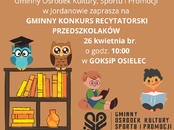 Zaproszenie na Gminny Konkurs Recytatorski Przedszkolaków