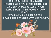 Życzenia z okazji Dnia Edukacji Narodowej